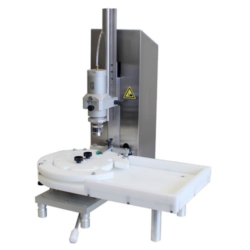 Flask crimping machine - FP120-R - WICK-Machinery GmbH - manual / electro-hydraulic / pneumatic