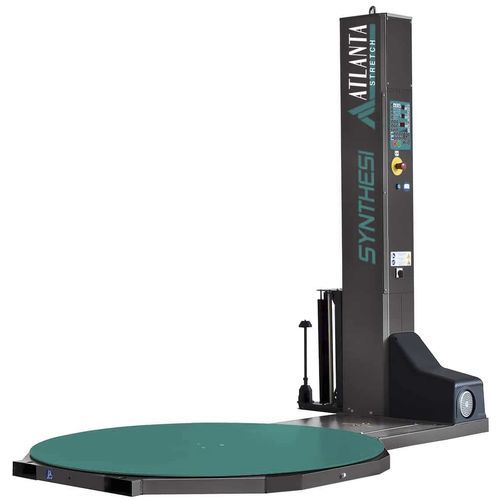 Turntable stretch wrapping machine - Synthesi - Atlanta Packaging UK LTD - semi-automatic / with mechanic braking / with electromagnetic braking