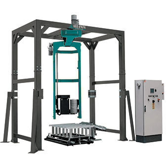 Automatic stretch wrapping machine - Revolution HD - Atlanta Packaging UK LTD - rotary arm / pallet / with conveyor