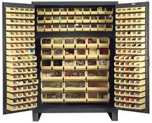 Workshop cabinet - VSC series - Vestil Manufacturing - with legs / with compartments / polypropylene