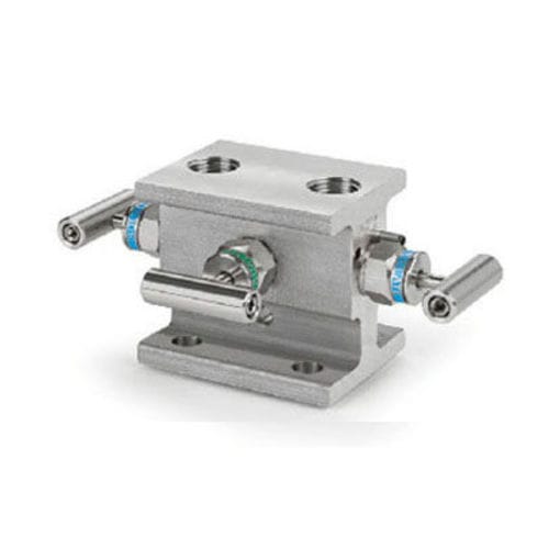 3-way manifold - M30H154GFSSVT - HAM-LET - stainless steel / female / flange