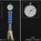 Clamping force gauge - HDG - DINE - for chuck collets / portable / analog