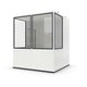 sheet metal room-in-room system / mineral fiber / with PVC floor