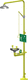 floor-standing safety shower / plastic / with eyewash station / automatic