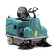 ride-on sweeper / combustion engine / battery-powered / outdoor