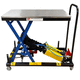 scissor lift table / pneumatic / mobile / roller