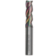 end mill / roughing / DLC-coated / for aluminum