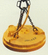 electrically switched electro lifting magnet / for metal scrap handling / ferrous scrap / circular