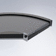 curved conveyor / belt / horizontal / transport