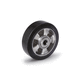 wheel with solid tire / aluminum / smooth / rubber