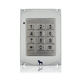 12-key keypad / wall-mounted / membrane / brushed stainless steel