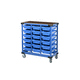 transport trolley / workshop / steel / shelf