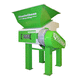 single shaft shredder / for cables / paper / plastic