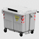 plastic waste bin / crane-lift / for paper / recycling