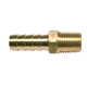 hydraulic fitting / barbed / brass