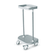 laundry bag holder trolley / for waste / stainless steel / plastic