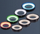 ring light / LED / white / red