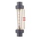 variable-area flow meter / volume / for liquids / plastic