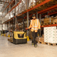 electric stacker truck / battery-powered / walk-behind / 24 V