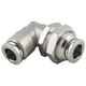 bulkhead fitting / hydraulic / for compressed air / for vacuum