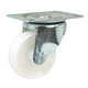 wheel with solid tire / steel / smooth / plastic