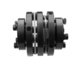 spring shaft coupling / double / taper lock / for stepper motors