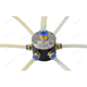 compressed air rotary union / for air / for gas / 6-passage