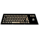 panel-mount keyboard / with mechanical keys / with trackball / stainless steel