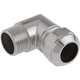 nickel-plated brass cable gland / IP68 / threaded / right-angle