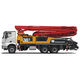 mobile truck-mounted concrete pump / outdoor / for construction / piston