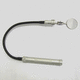 inspection mirror / round / stainless steel / illuminated
