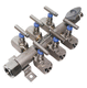 multi-channel manifold / stainless steel / high-pressure