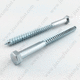 wood screw / with hexagonal head / steel