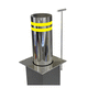 semi-automatic retractable bollard / pneumatic / stainless steel