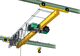 single-girder overhead travelling crane / hanging / with rope hoist