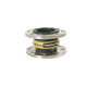 rubber pipe expansion joint / round / flange / for water