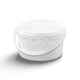 plastic pail / round / with lid / with handle