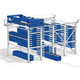 storage warehouse shelving / compact / for long items / pallet