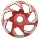 polishing wheel / cylindrical / diamond / for concrete