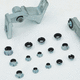 flange plain bearing / cylindrical / stainless steel mesh / stainless steel