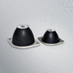 conical anti-vibration mount / metal / rubber