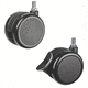 swivel caster / threaded stud / for furniture / with brake