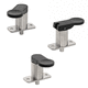 stainless steel indexing plunger / lockable / with flange