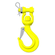 lifting hook / 360° swivel / forged / clevis