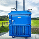 vertical baling press / front-loading / for waste / for tires
