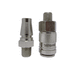 pneumatic fitting / quick / stainless steel / nickel-plated brass