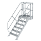 outdoor stair / steel / with safety railing / REACH compliance