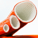 fire-resistant sleeve / thermal protection / braided / fiberglass