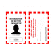 signage tag / printed / PVC / rectangular