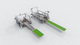 adjustable pallet fork / telescopic / for gearbox / industrial